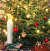 Få ledningsfri og fjernbetjent julelys på træet! 10 LED lys med fjernbetjening
