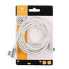 3 meter nylon USB-C - USB-A opladerkabel