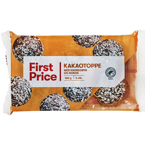 First Price Kakaotoppe 6 stk. 180g