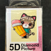 Diamond Painting Kat med blyant 15x20cm