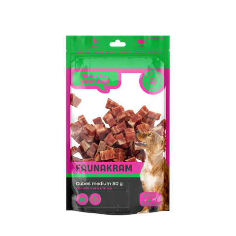 Faunakram 80g Lim.Edition Cubes Medium Duck & Cod