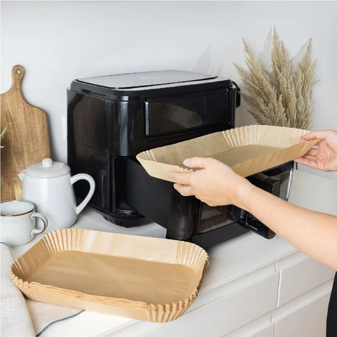 Airfryer Papirforme, Dobbelt skuffe - 50 Stk