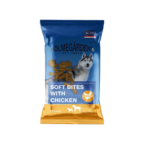 Holmegården 120 g. soft bites chicken for dogs