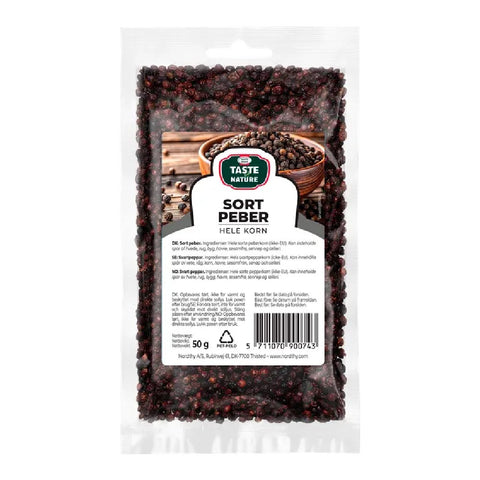 Sort Peber hele korn 50g