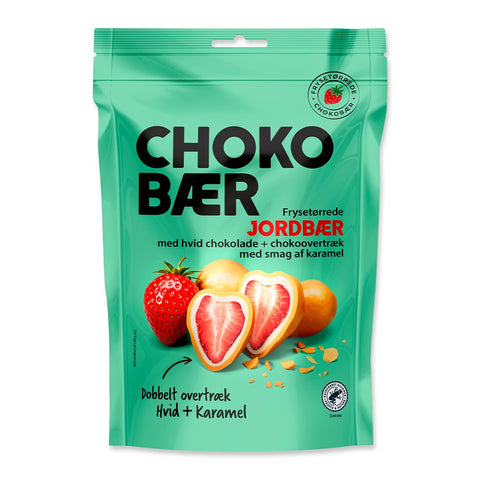 Nordthy Chokobær Jordbær Hvid Chokolade og Karamel 90g