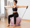 Yogakugle med stabilitetsring og modstandsbånd