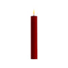 LED Kronelys med 3D LED-flamme - Bordeaux Rød 15cm (2 stk)