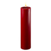 LED stearinlys med 3D LED-flamme - Bordeaux Rød 5x20cm