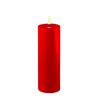 LED stearinlys med 3D LED-flamme - Rød 5x15 cm